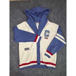 Champion Women's "Gold Medal" Hooded Cardigan in Cream Size XL